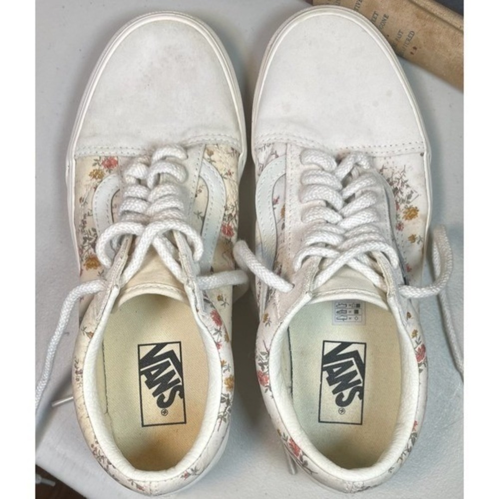 Vans Old Skool Vintage Floral Marshmallow Womens 9 Low Top Sneakers *Read - Picture 8 of 8